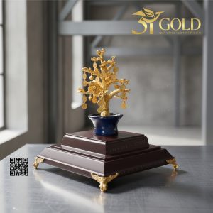 Cây tài lộc dát vàng (24x21x20cm) - Ảnh 2