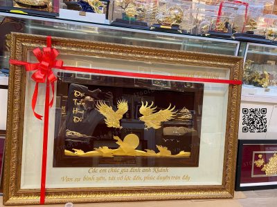 Đại triển hồng đồ dát vàng 24k